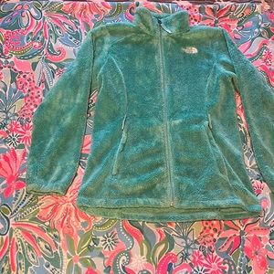 North Face light jacket, green, girls Large